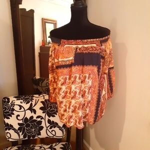 Off shoulder peasant top